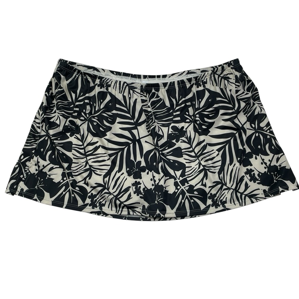 Lane Bryant Side Slit Swim Skirt Women's Size 20 Palm Paradise